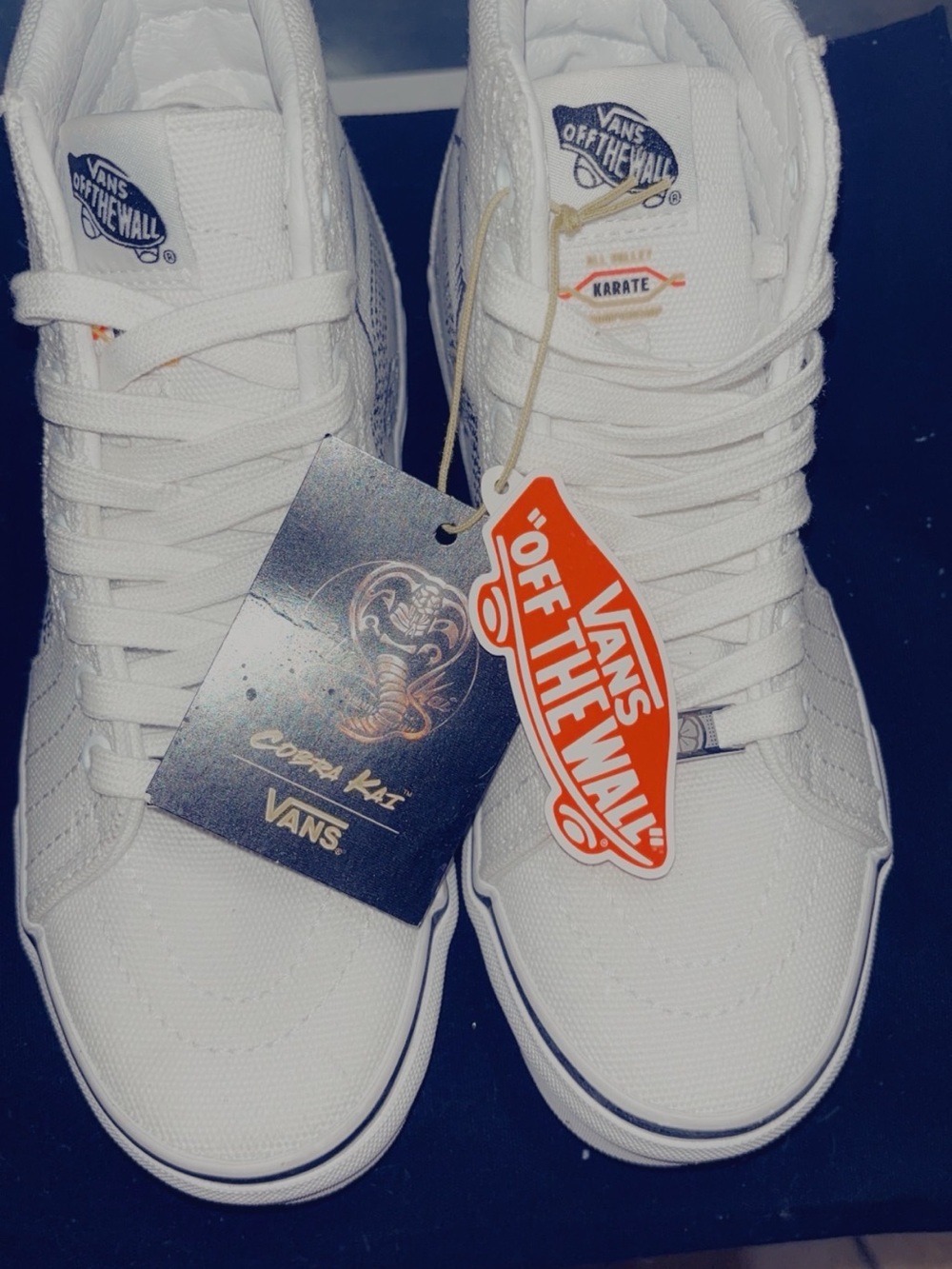 👟Vans White High-Top Skate Sneakers Limited Edition Cobra Kai 🥋